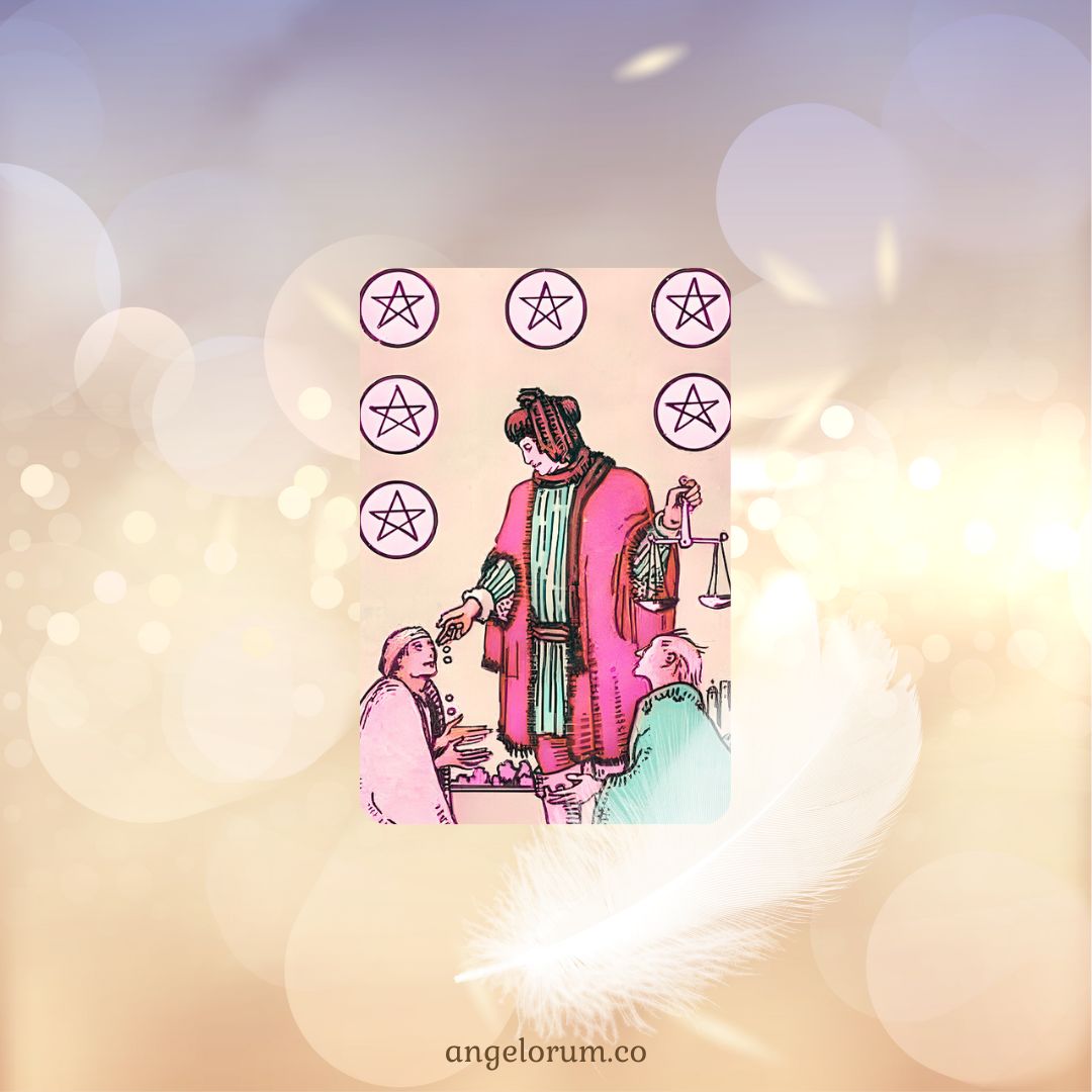 9. Haziel the Angel of Universal Love and the of 6 of Pentacles