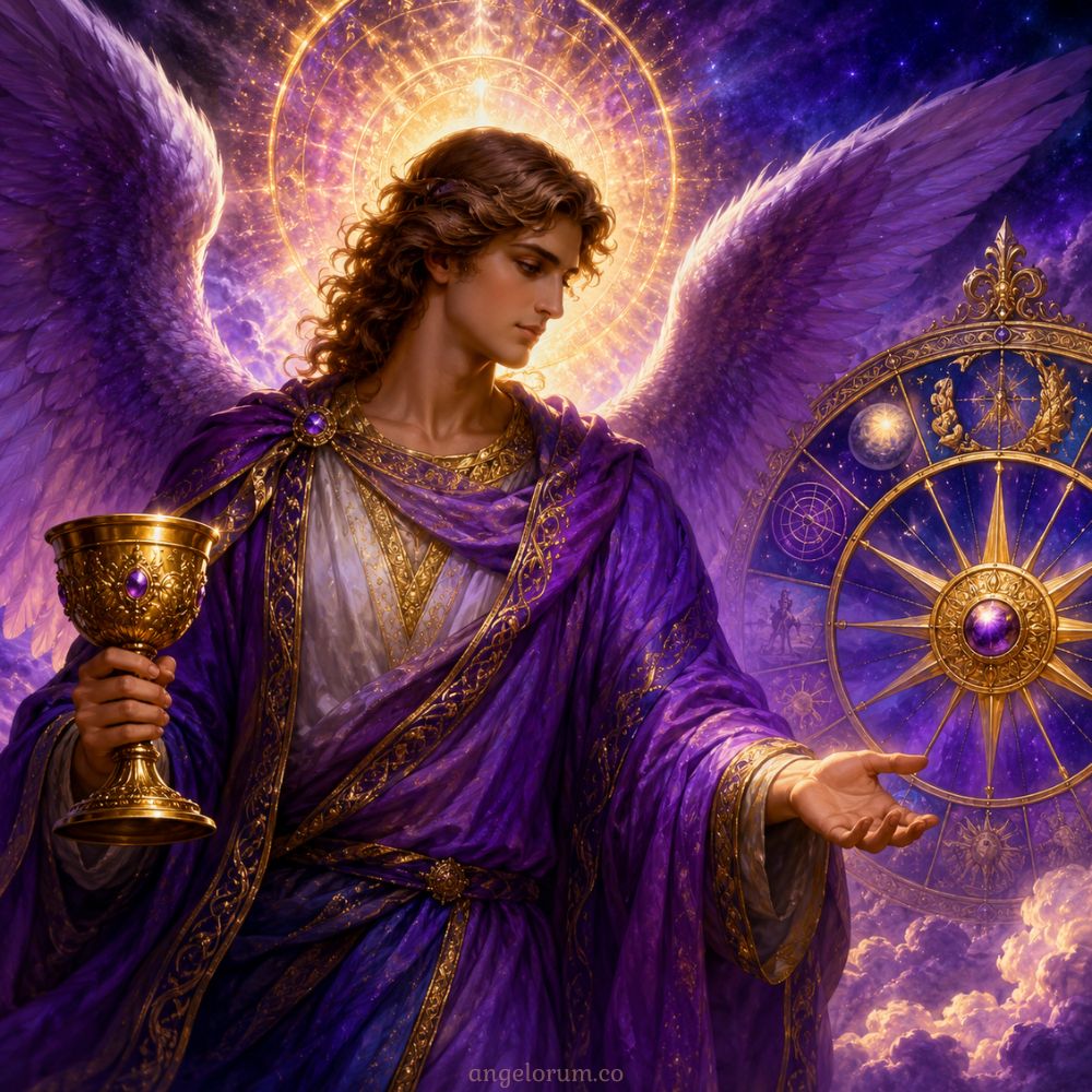 ANGEL パープル Archangel Zadkiel: Mercy, Forgiveness & Divine Memory (+ Tarot
